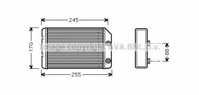 AVA QUALITY COOLING ol6315 -  Теплообменник, отопление салона